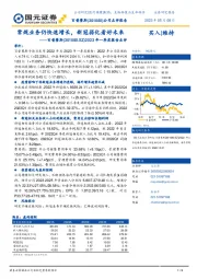 2023年一季度报告点评:常规业务仍快速增长,新冠弱化看好未来