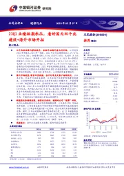 23Q1业绩短期承压，看好国内双千兆建设+海外市场开拓