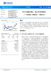 一季报点评:油气产量稳步增长,重点项目推进顺利