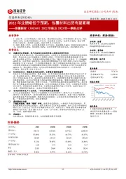 2022年报及2023年一季报点评：2022年业绩略低于预期，包覆材料出货有望高增