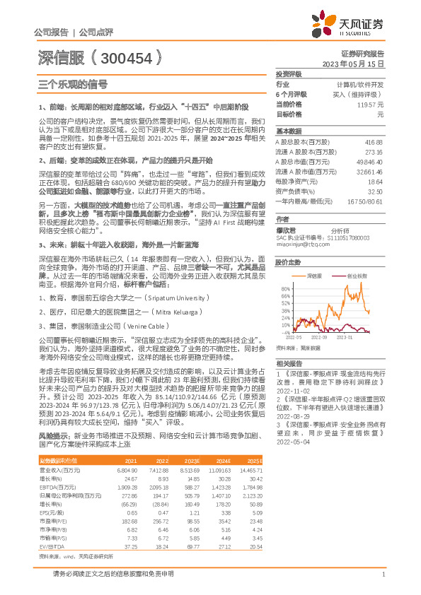 三个乐观的信号