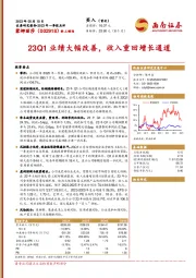 23Q1业绩大幅改善，收入重回增长通道