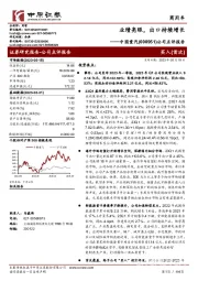 公司点评报告:业绩亮眼,出口持续增长