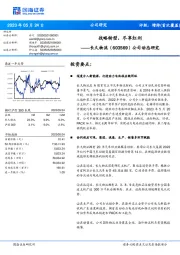 公司动态研究：战略转型，尽享红利