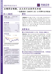 公司事件点评报告：业绩符合预期，五大芯片业务齐头并进