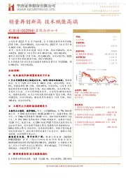 系列点评六十：销量再创新高 技术赋能高端