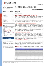 公司信息更新报告：单月销售持续增长，投资拿地维持强度