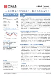 α-烯烃综合利用项目签约，打开长期成长空间