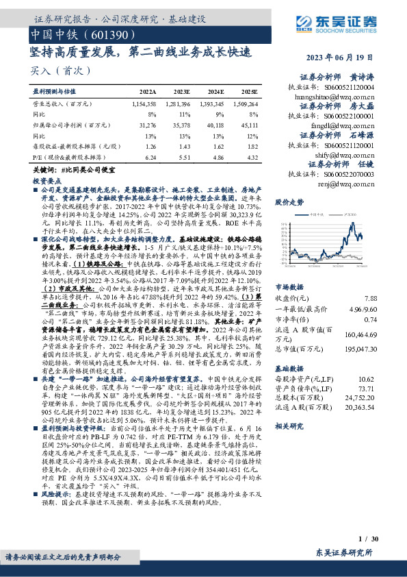 坚持高质量发展，第二曲线业务成长快速