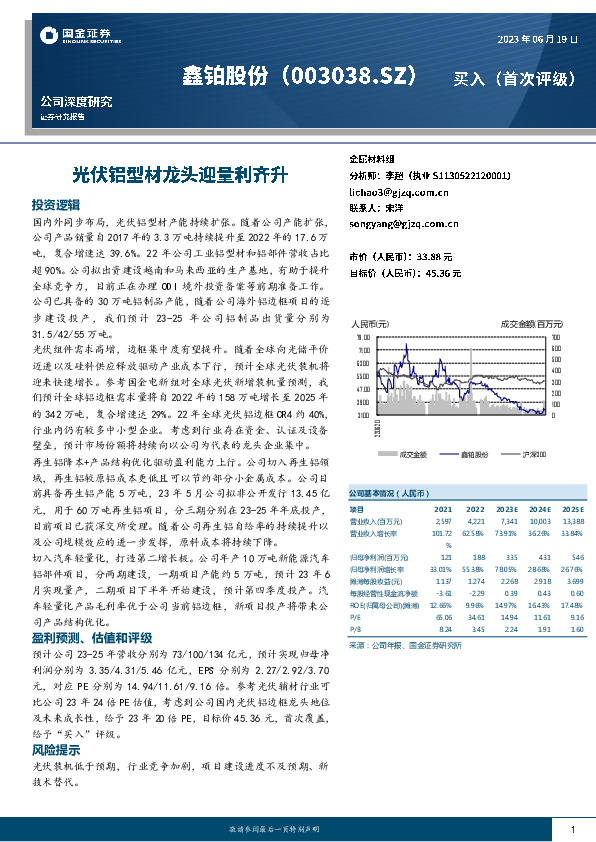 光伏铝型材龙头迎量利齐升