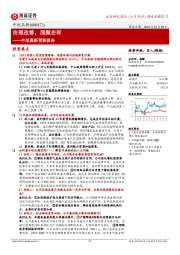 中炬高新更新报告：治理改善，涅槃在即