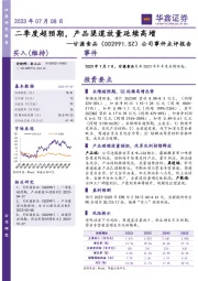 公司事件点评报告：二季度超预期，产品渠道放量延续高增