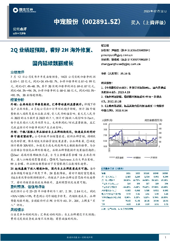 2Q业绩超预期，看好2H海外修复、国内延续靓丽成长