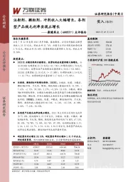 点评报告：注射剂、颗粒剂、冲剂收入大幅增长，各剂型产品线毛利率实现正增长