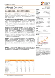 收入有望延续高增，品牌升级有利长期增长