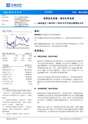 2023年半年度业绩预告点评:强势复苏延续,看好旺季表现