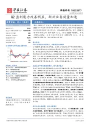 Q2盈利能力改善明显，新兴业务放量加速