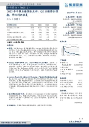 2023年中报业绩预告点评:Q2业绩符合预期,单吨利润恢复