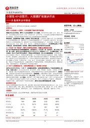 乐惠国际点评报告:小酒馆40+店联开,大规模扩张逐步开启