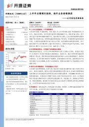 公司信息更新报告:上半年业绩增长强劲,海外业务持续推进