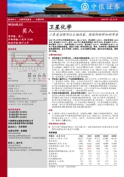 二季度业绩环比大幅改善，高端新材料加码布局