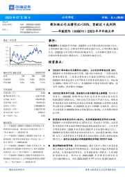 2023年半年报点评：新加坡公司业绩同比+288%，贡献近4成利润