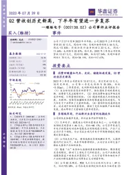 公司事件点评报告：Q2营收创历史新高，下半年有望进一步复苏