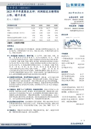 2023年半年度报告点评：利润贴近业绩预告上限，稳中求进