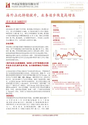 海外占比持续提升,业务逐步恢复高增长