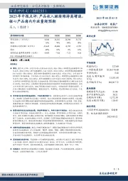 2023年中报点评：产品收入继续维持高增速，核心产品海内外放量超预期