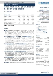 2023Q2业绩预告点评:Q2电池盈利略有下降,2H旺季出货量预期高增