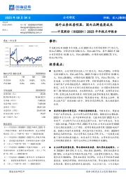 2023半年报点评报告：海外业务改善明显，国内品牌高质成长