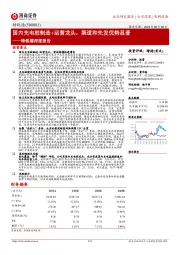 特锐德深度报告：国内充电桩制造+运营龙头，渠道和先发优势显著