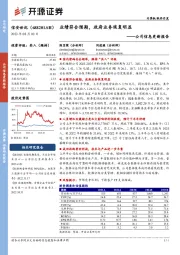 公司信息更新报告：业绩符合预期，政府业务恢复明显