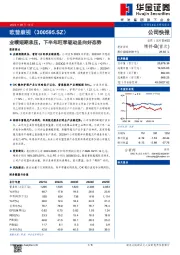 业绩短期承压，下半年旺季驱动呈向好态势