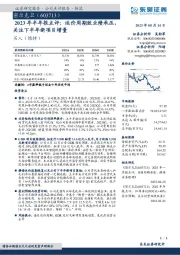 2023年半年报点评：运价周期致业绩承压，关注下半年新项目增量