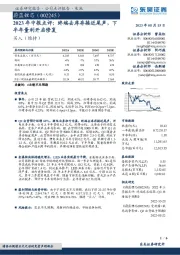 2023年中报点评:终端去库存接近尾声,下半年量利开启修复