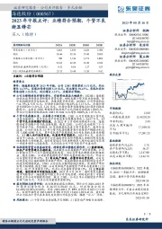 2023年中报点评：业绩符合预期，个贷不良渐显锋芒