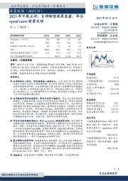 2023年中报点评：自研转型效果显著，华为openGauss前景光明