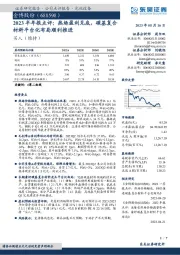 2023半年报点评：热场盈利见底，碳基复合材料平台化布局顺利推进