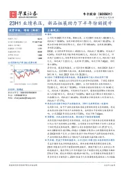 23H1业绩承压，新品拓展助力下半年份额提升