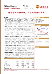 海外市场拓展迅速,业绩有望再创新高
