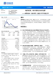 2023年半年报点评：稳步前进，短中期均呈向好态势