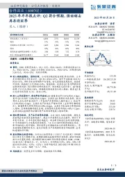 2023年半年报点评：Q2符合预期，强动销去库存迎旺季