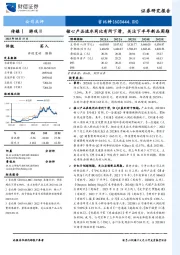 核心产品流水同比有所下滑，关注下半年新品周期