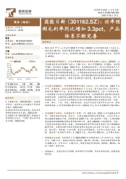 功率预测毛利率同比增加3.3pct，产品体系不断完善