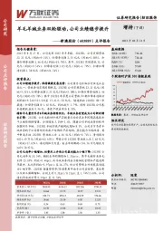 点评报告：羊毛羊绒业务双轮驱动，公司业绩稳步提升