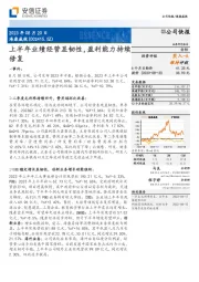 上半年业绩经营显韧性,盈利能力持续修复