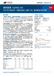 2023年中报点评：车载业务收入增长99%，盈利维持向好态势