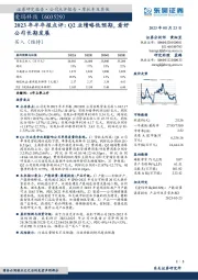 2023年半年报点评：Q2业绩略低预期，看好公司长期发展